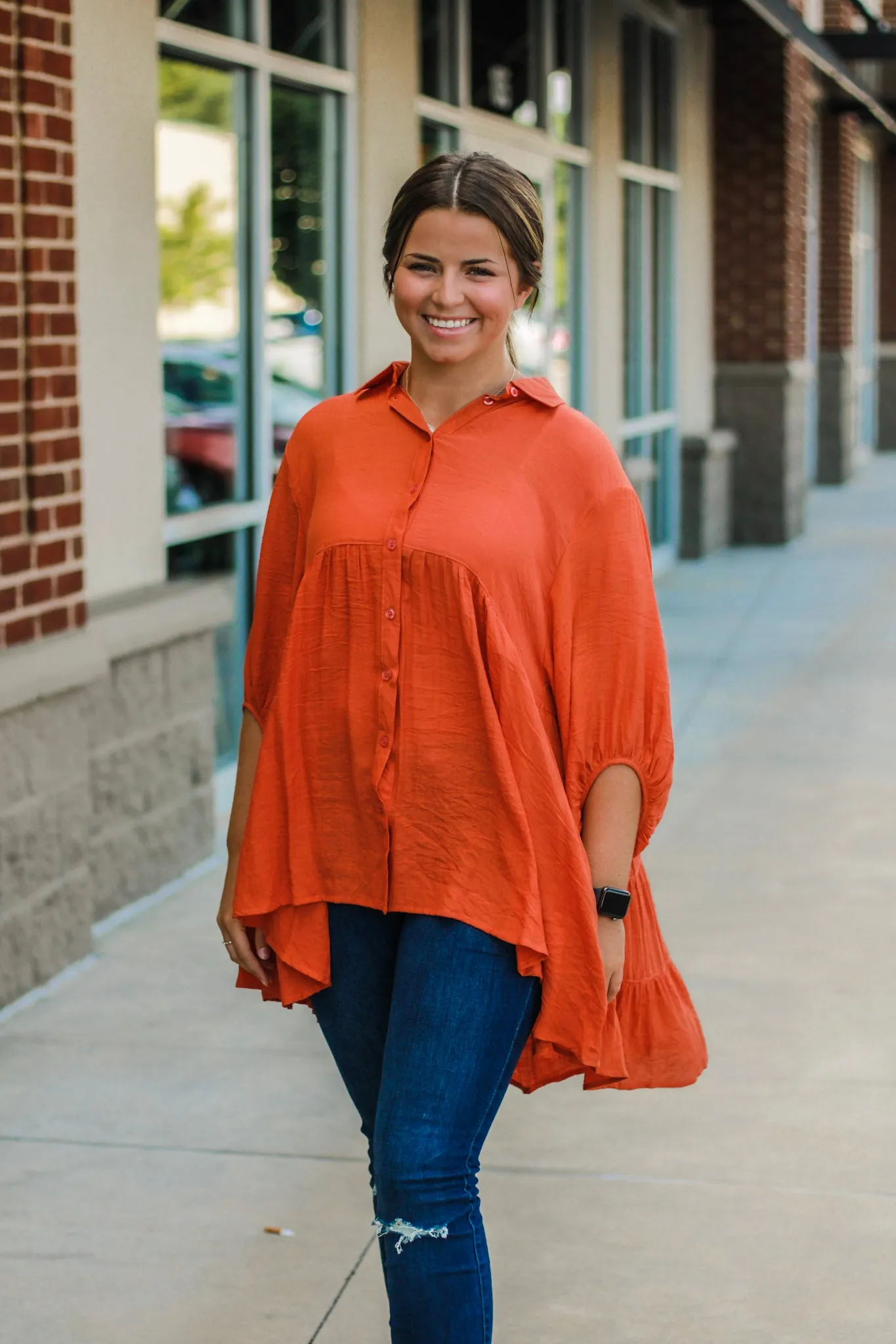 Cinnamon Chai Latte Sheer Tunic