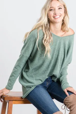 CURVY ROUND NECK HI-LO BASIC TOP
