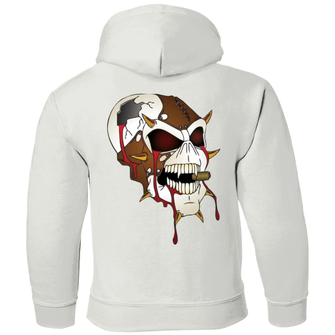 Dark Side Racing 2-sided print w/ skull on back G185B Gildan Youth Pullover Hoodie