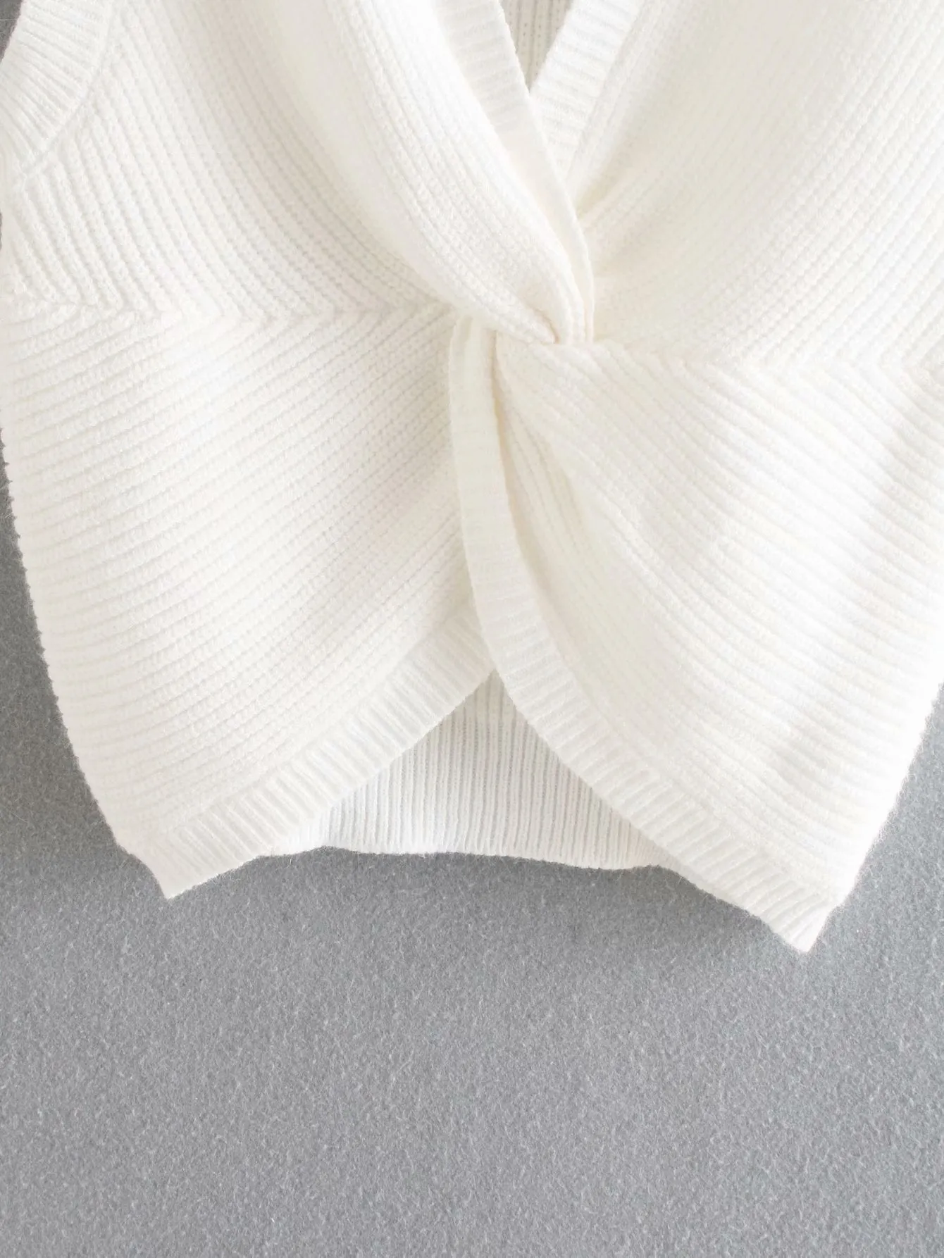 Knit Tie Knot Crop Camis Tank Tops Sweaters