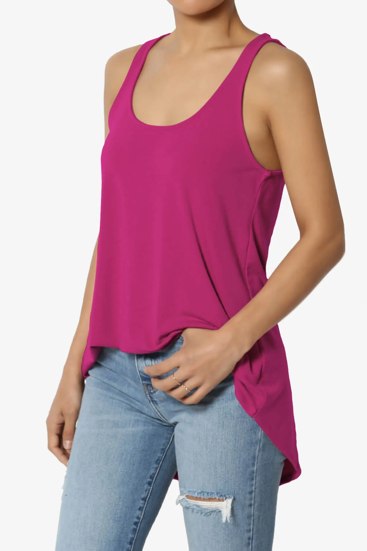 Santo Scoop Neck Loose Fit Tank Top PLUS