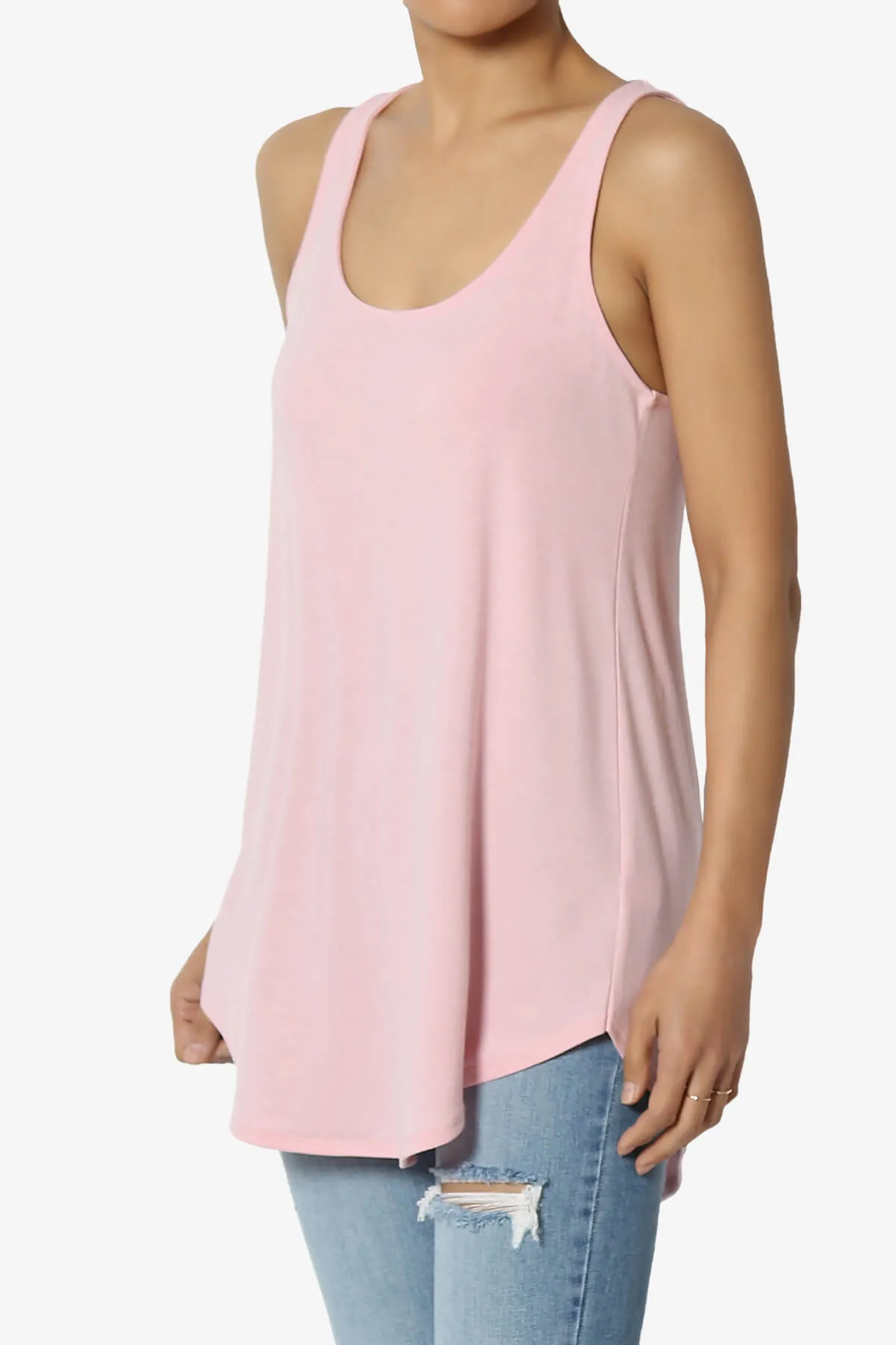 Santo Scoop Neck Loose Fit Tank Top PLUS
