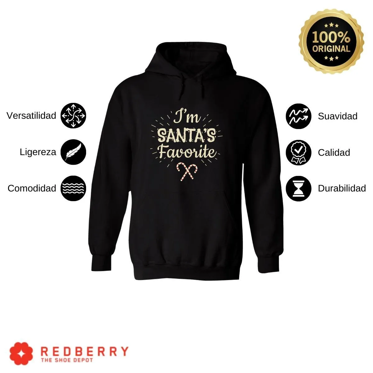 Sudadera Navideña Hombre Deportiva Hoodie 035